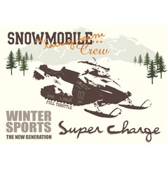 Snow mobile vector image