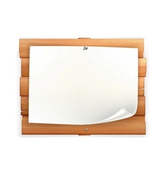 Announcement on wooden board vector image