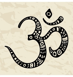 Ohm Om Aum Symbol Hand drawn vector image