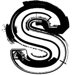 Grunge Font vector image