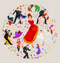 Spanish girl flamenco dancer in red dress vector image