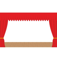 Empty stage Outdoor red curtain Curtains before Empty stage Outdoor red curtain Curtains before vector image