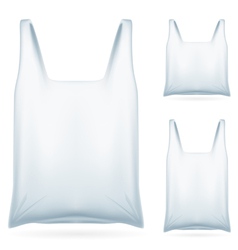 White plastic bag vector image