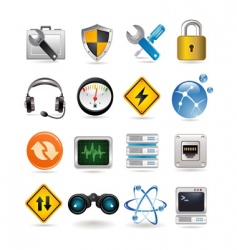 Network icons vector image