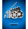 Movie clapper vector image