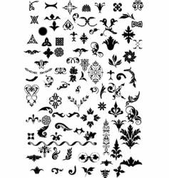 Floral graphic elements vector image