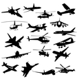 Silhouette aviation vector image
