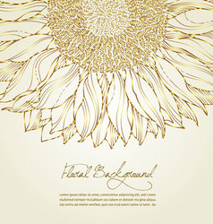 Floral sunflower background vector image