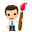 Funny cartoon office worker vector image