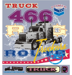 Truck route 66 vector image