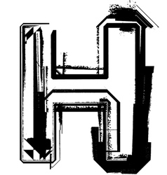 Grunge Font vector image