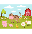 Cute little farm vector image