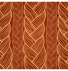 Brown abstract seamless hair pattern vector image
