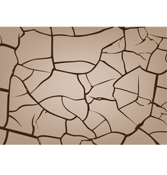 Cracked earth background vector image