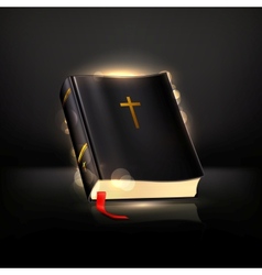 Bible on black vector image