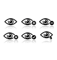 Eye sight icons set vector image