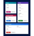 Minimalist user interfaces in metro style vector image