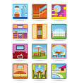 Home and gerden furniture icon set vector image