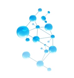Blue molecule vector image