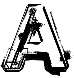 Grunge Font vector image