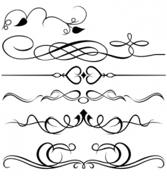 Calligraphic elements Calligraphic elements vector image