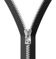 Black zipper vector image