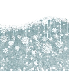 Christmas background with snowflakes EPS 8 vector image