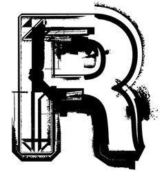 Grunge Font vector image