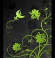 Floral background with bird vector image