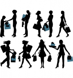 Shopping people vector image