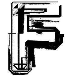 Grunge Font vector image
