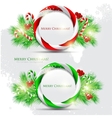 Abstract glossy speech bubble with christmas candy vector image