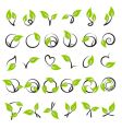Leaves design elements vector image