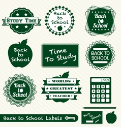 Back to School Labels vector image