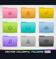 Colorful Folder Types vector image