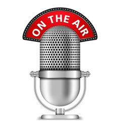 Microphone On The Air vector image