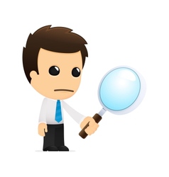 Funny cartoon office worker vector image