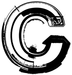 Grunge Font vector image