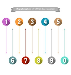 Infographic options set with flat shadow numbers Infographic options set with flat shadow numbers vector image