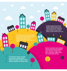 Landscape with small town vector image