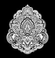 Bohemian indian mandala towel print vintage henna vector image