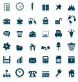 Business and office icons set vector image