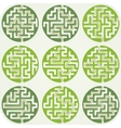 Set of Maze For Kids With Answer Set of Maze For Kids With Answer vector image