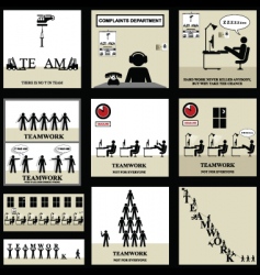 Teamwork collection vector image