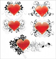 Valentines day heart vector image