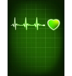 Heart beating monitor EPS 8 vector image