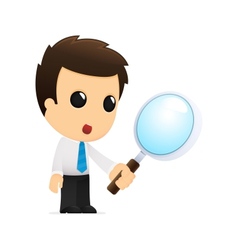 Funny cartoon office worker vector image