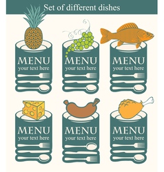 Set dishes vector image