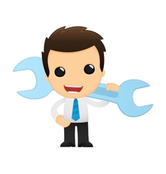 Funny cartoon office worker vector image