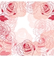 Floral background with pink roses vector image